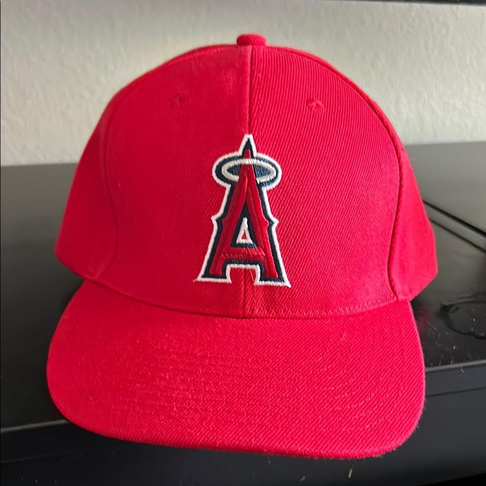 Red Baseball Cap with Embroidered Logo
